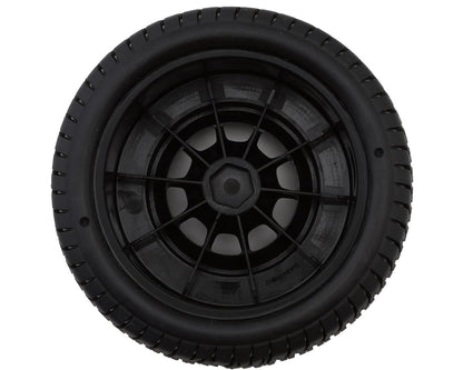 JConcepts Dirt Trac Pre-Mounted Dirt Oval Tires (2) (Slash Rear) (Green)