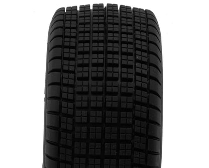 JConcepts Dirt Trac Pre-Mounted Dirt Oval Tires (2) (Slash Rear) (Green)