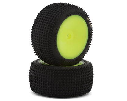 JConcepts Losi® Micro-B Sprinter Pre-Mounted Rear Tires (Yellow) (2) (G3 - Soft)