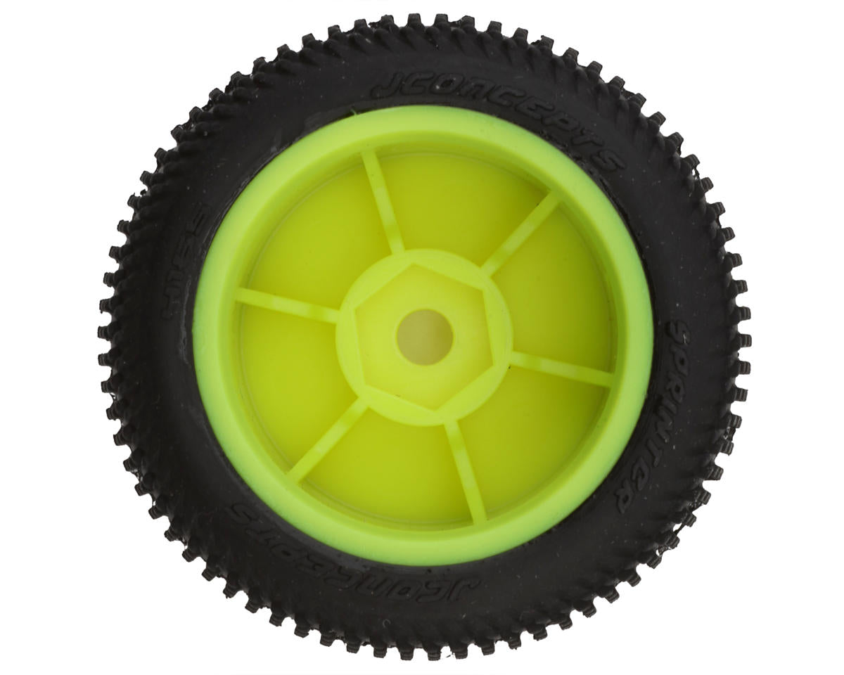 JConcepts Losi® Micro-B Sprinter Pre-Mounted Rear Tires (Yellow) (2) (G3 - Soft)