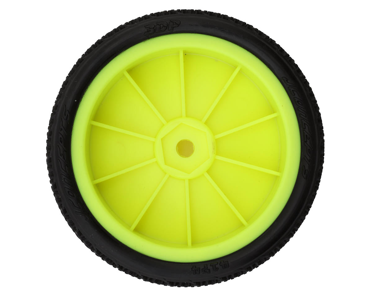 JConcepts 3DP 2.2" Pre-Mounted 2WD Front Buggy Carpet Tires (Yellow) (2) (Pink)