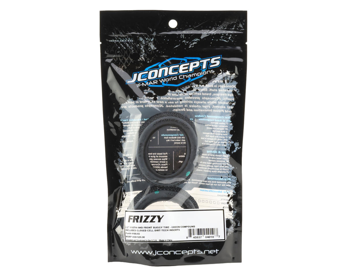 JConcepts Frizzy 2.2" Front 4WD Buggy Tires (2) (Green)
