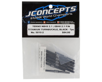 JConcepts Tekno NB48 2.1 Fin Titanium Turnbuckle Set (Black) (7)