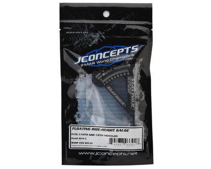 JConcepts 1/10 & 1/8 Off-Road Floating Ride-Height & Droop Gauge  (Black)
