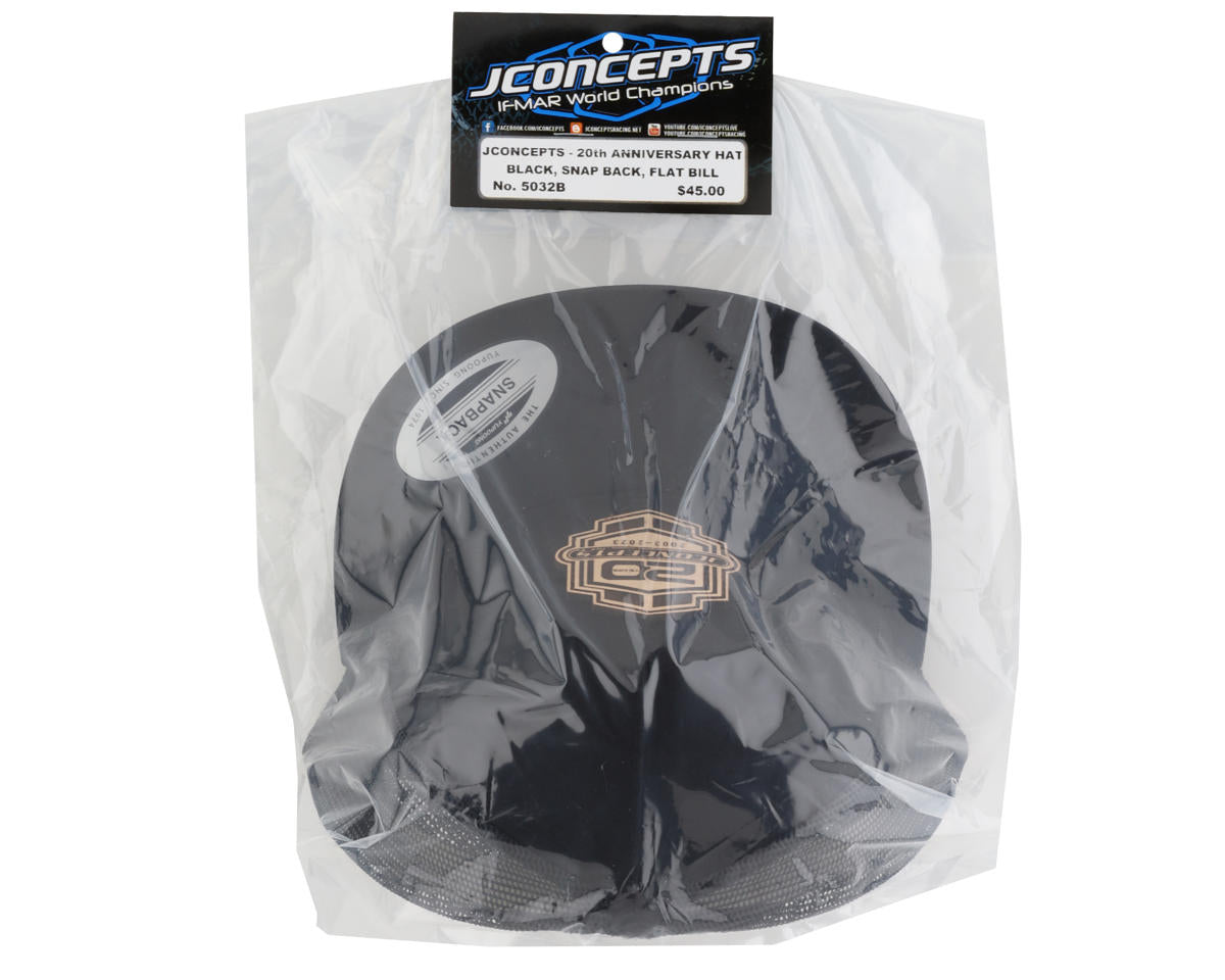 JConcepts "20th Anniversary" 2023 Snapback Flatbill Hat (Black)