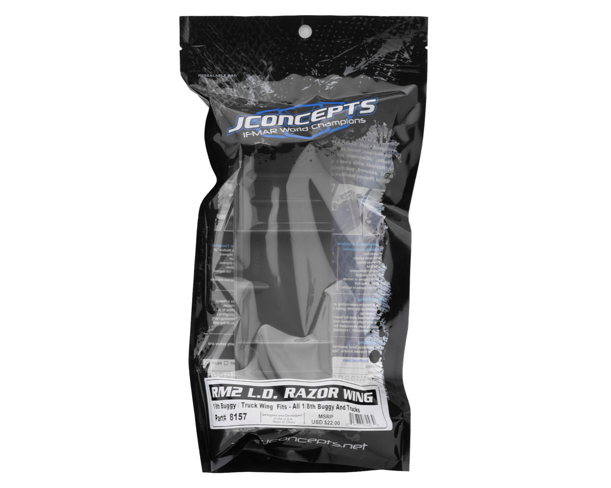 JConcepts RM2 1/8th Razor L.D. Buggy/Truck Wing (Grey)