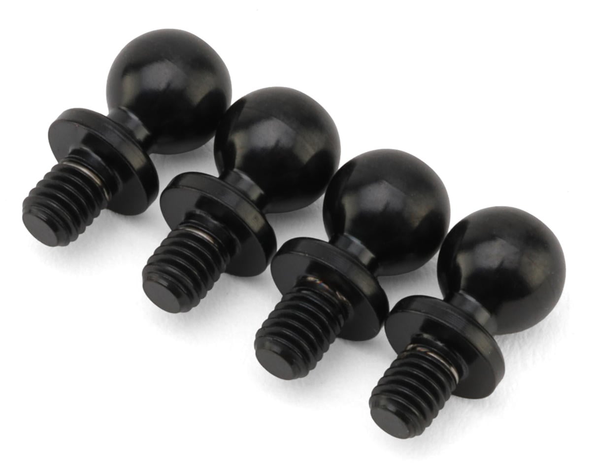 JConcepts 5.5mm Revolved Titanium Ball Studs (Black) (4) (4mm)