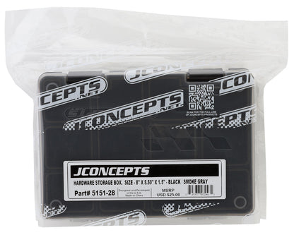 JConcepts Hardware Storage Box (Black/Smoke Grey) (8x5.50x1.5")