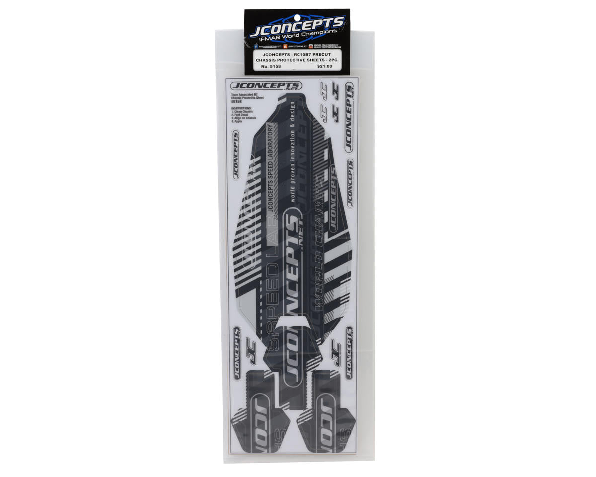 JConcepts RC10B7 Precut Chassis Protective Sheets (2)