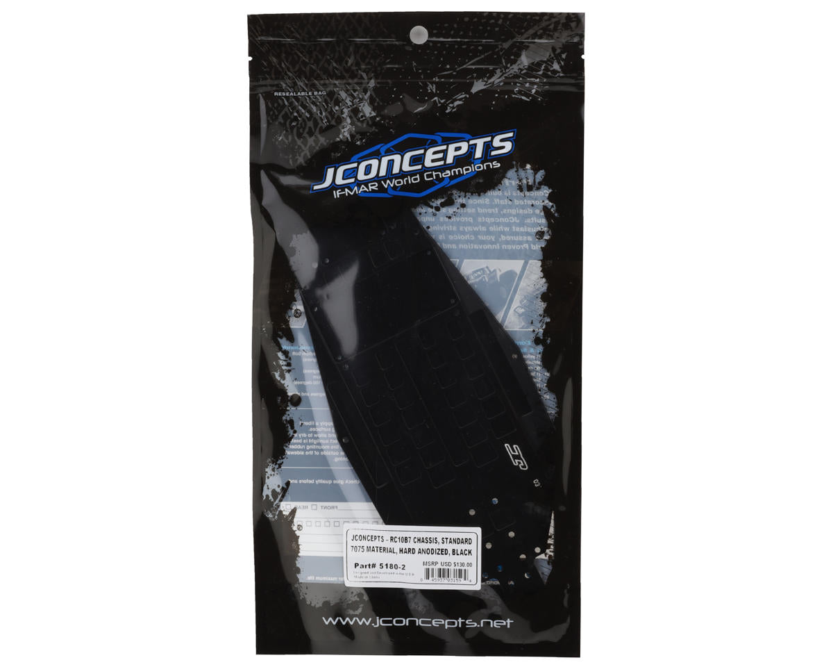 JConcepts Team Associated RC10B7 Hard Anodized Aluminum Chassis (Black)