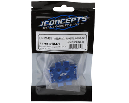 JConcepts RC10B7 Aluminum Front Bulkhead (Blue) (2.5°)