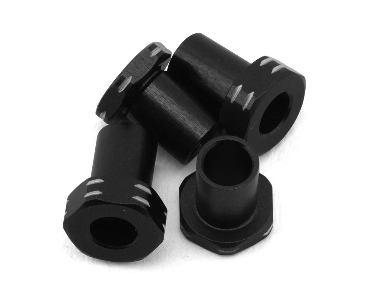 JConcepts RC10B7 Aluminum Caster Hat Bushings (Black) (4) (1 & 2mm)