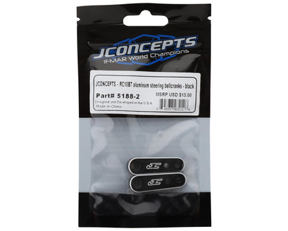 JConcepts RC10B7/B7D Aluminum Steering Bell Cranks Set (Black)