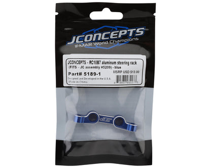 JConcepts RC10B7/B7D Aluminum Steering Rack (Blue)