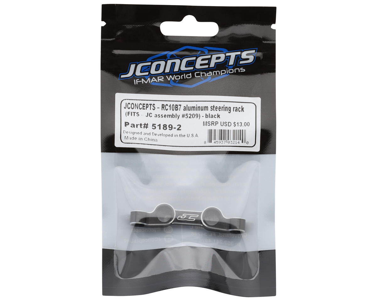 JConcepts RC10B7/B7D Aluminum Steering Rack (Black)