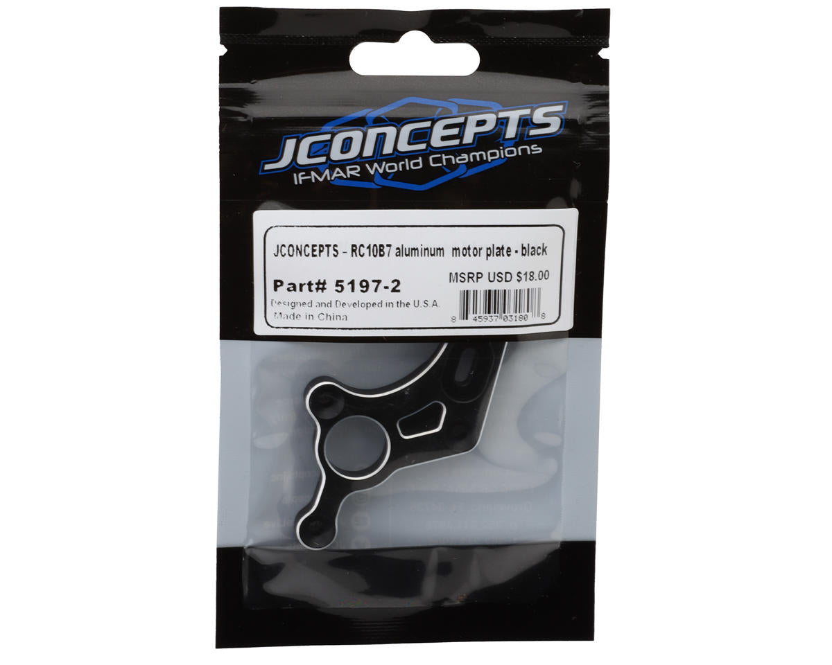 JConcepts Team Associated RC10B7/B7D Aluminum Motor Plate (Black)