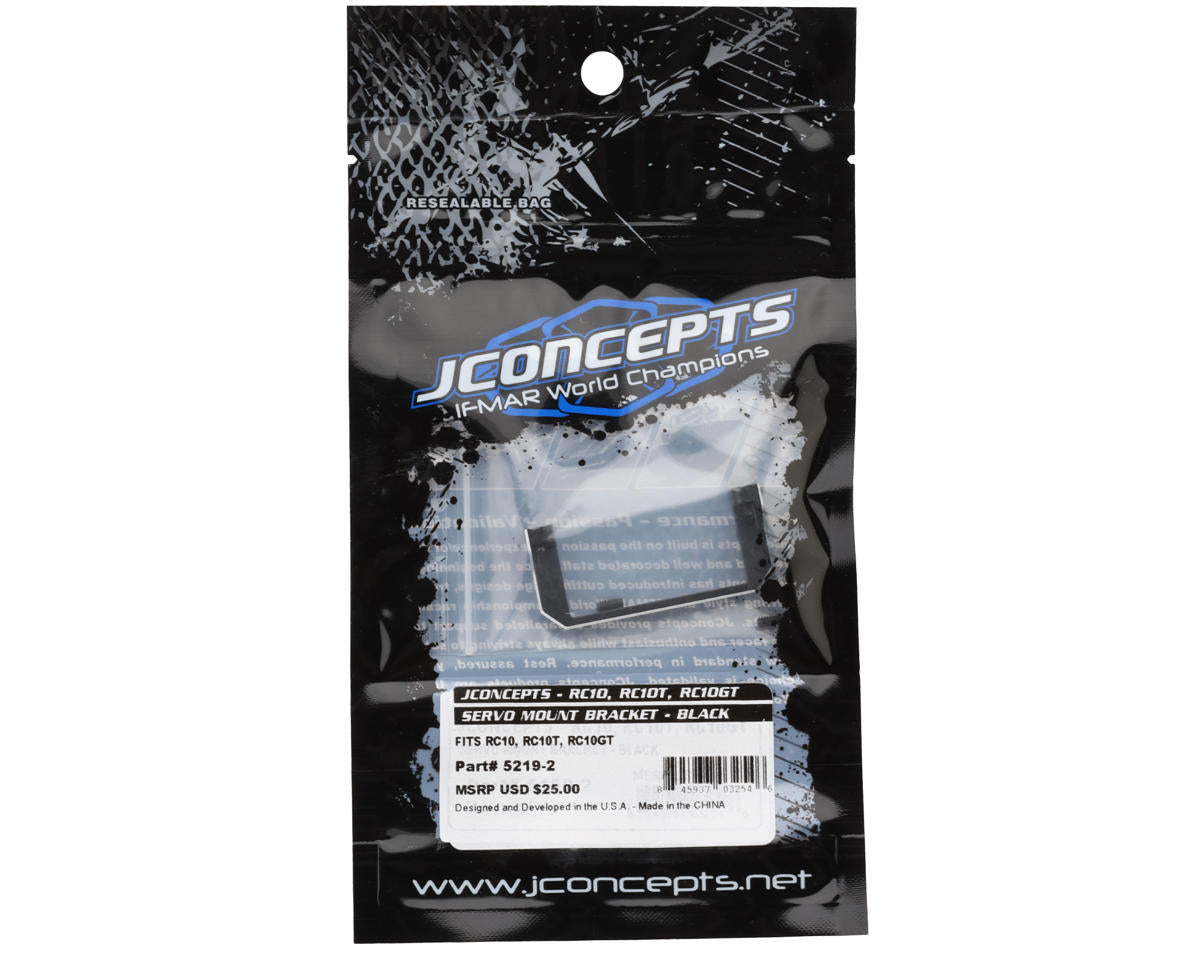 JConcepts RC10 Aluminum Servo Mount Bracket (Black)