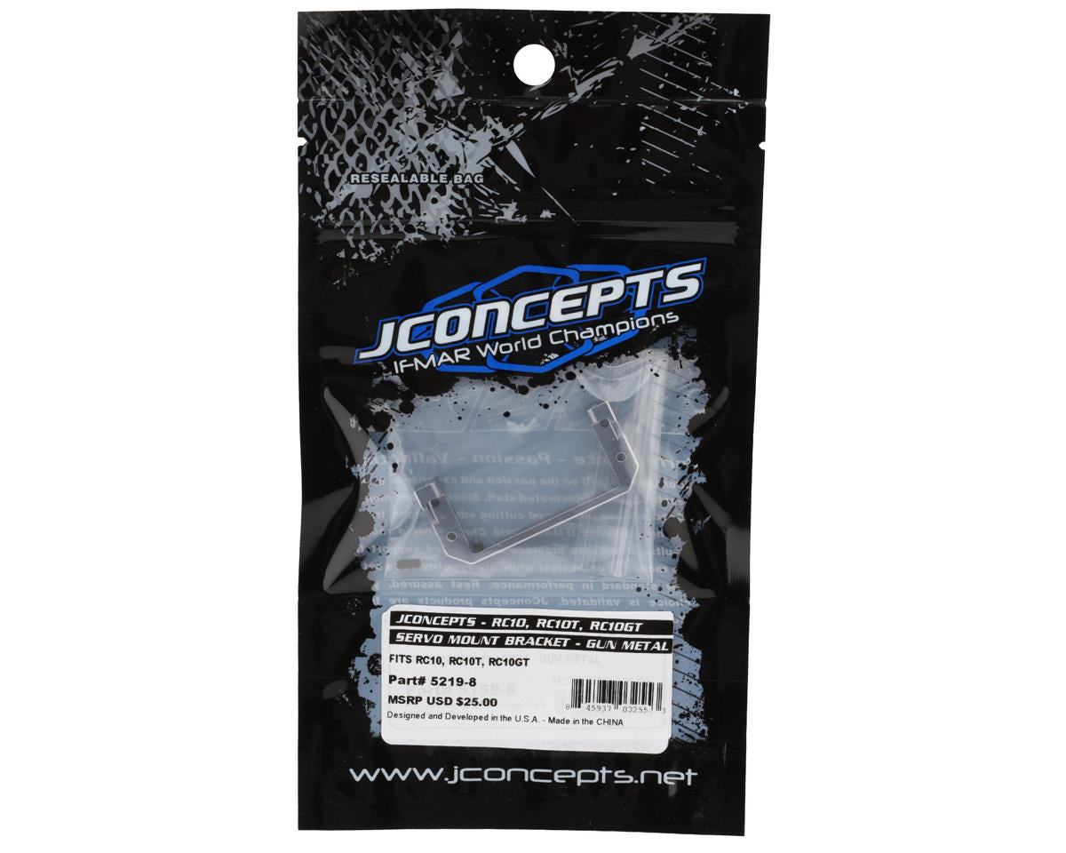 JConcepts RC10 Aluminum Servo Mount Bracket (Gun Metal)