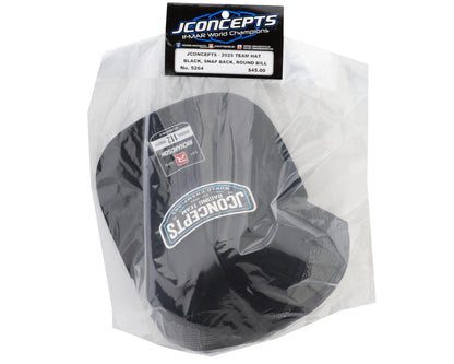 JConcepts 2025 Snapback Round Bill Hat (Black) (One Size Fits Most)