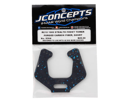 JConcepts RC10 '89 Masami Stealth Forged Carbon Front Shock Tower (Blue) (Short)