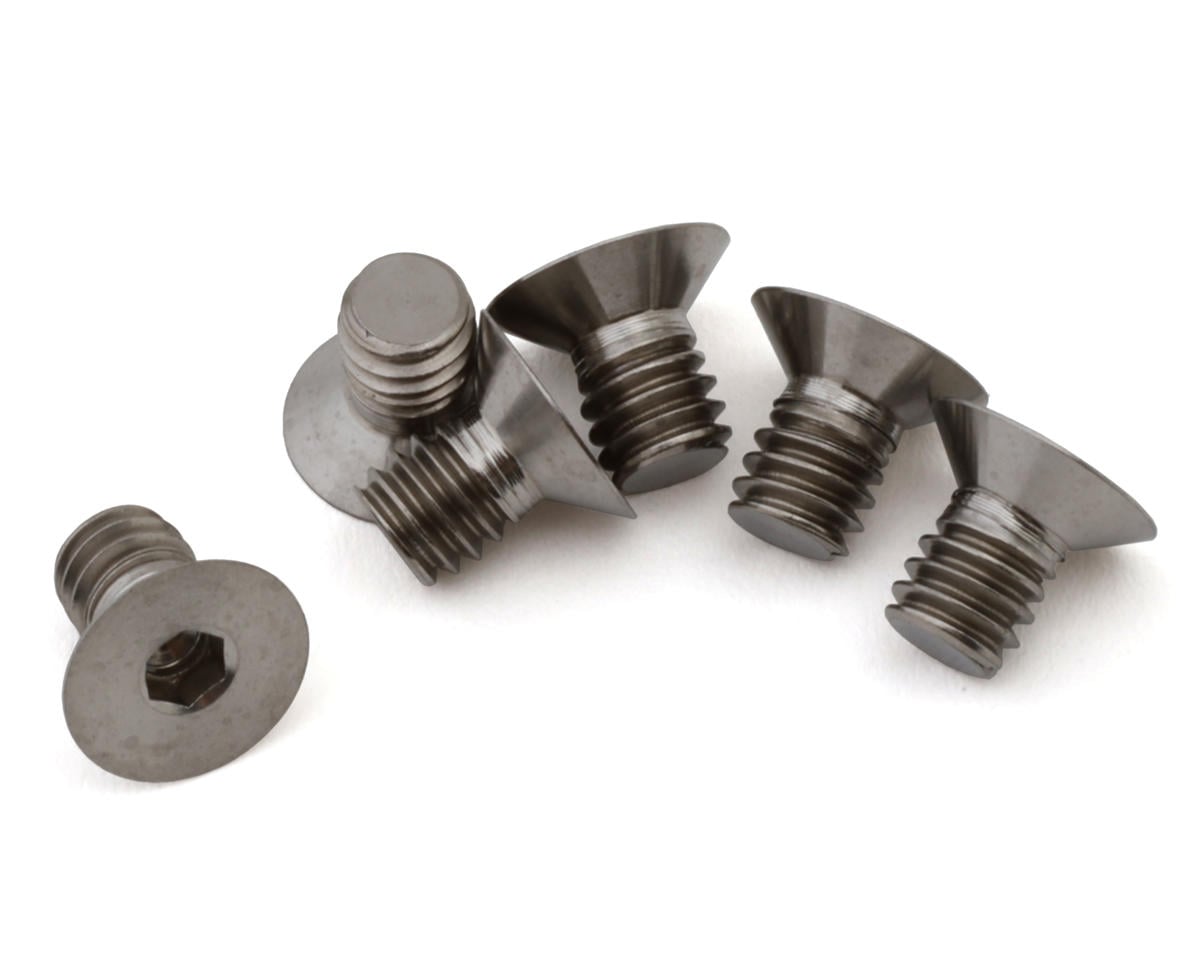 JConcepts Team Associated RC10 8/32"x1/4" Titanium Flat Head Screws (6)