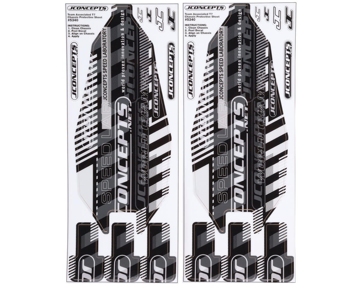 JConcepts Team Associated RC10T7 Pre-Cut Chassis Protective Sheets (2)