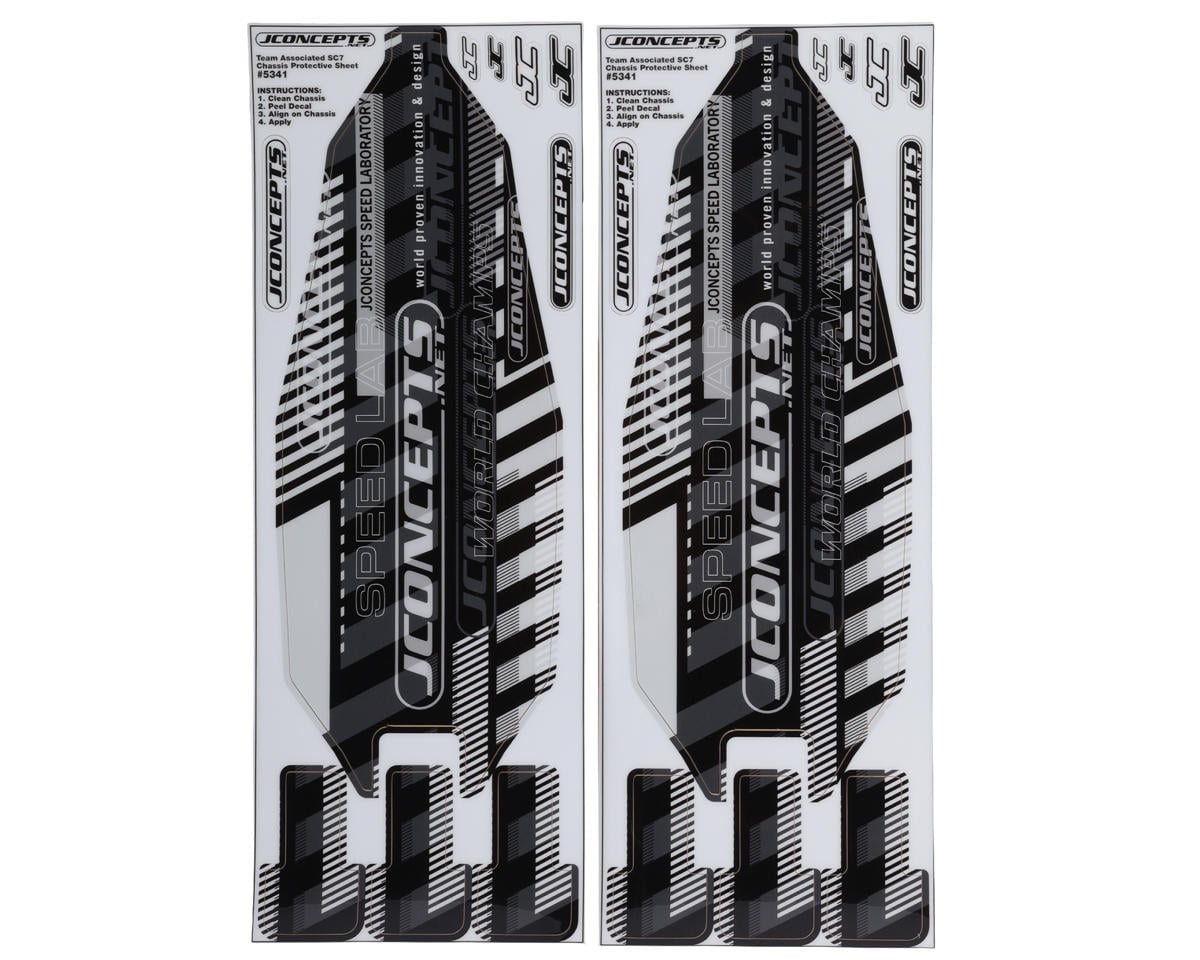 JConcepts Team Associated RC10SC7 Pre-Cut Chassis Protective Sheets (2)