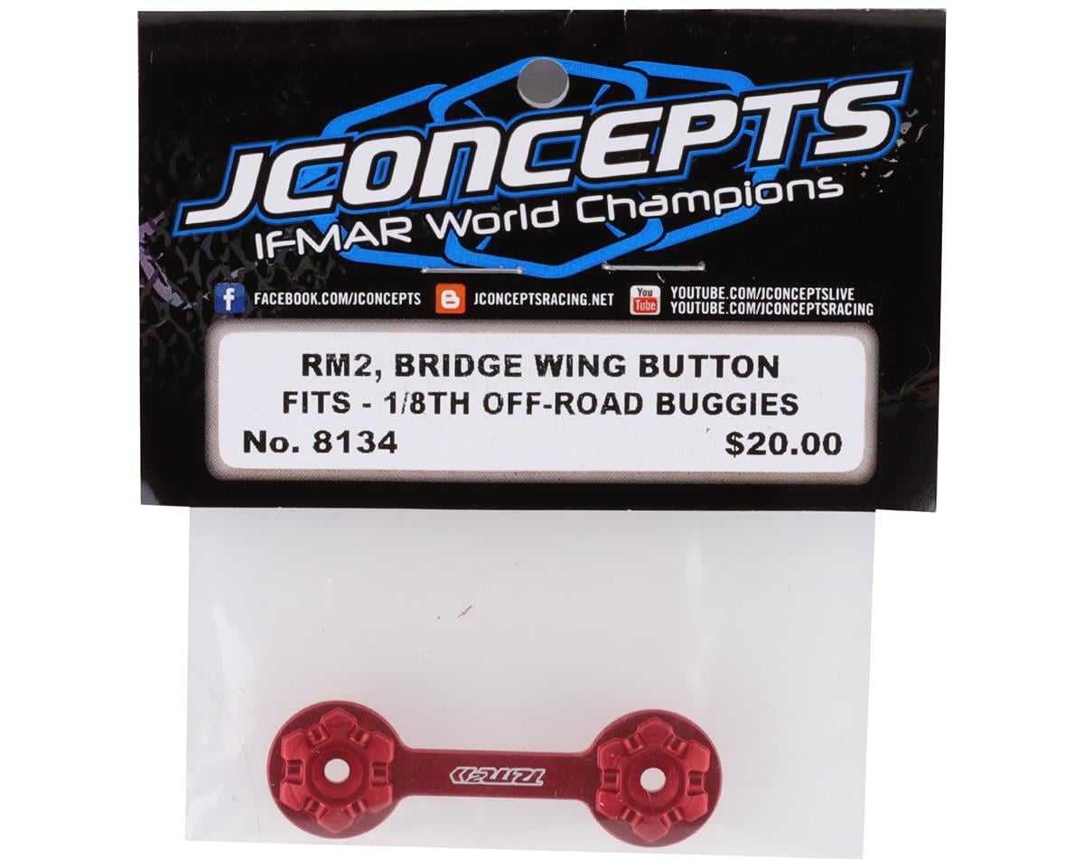 JConcepts Aluminum RM2 Bridge Wing Button (Red)