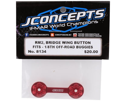 JConcepts Aluminum RM2 Bridge Wing Button (Red)