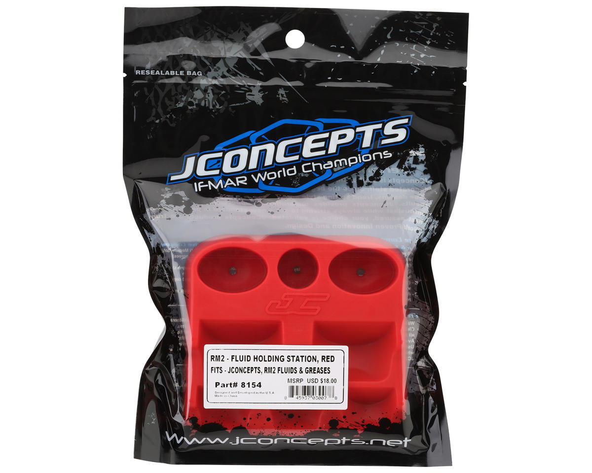 JConcepts RM2 Fluids & Grease Holding Station (Red)
