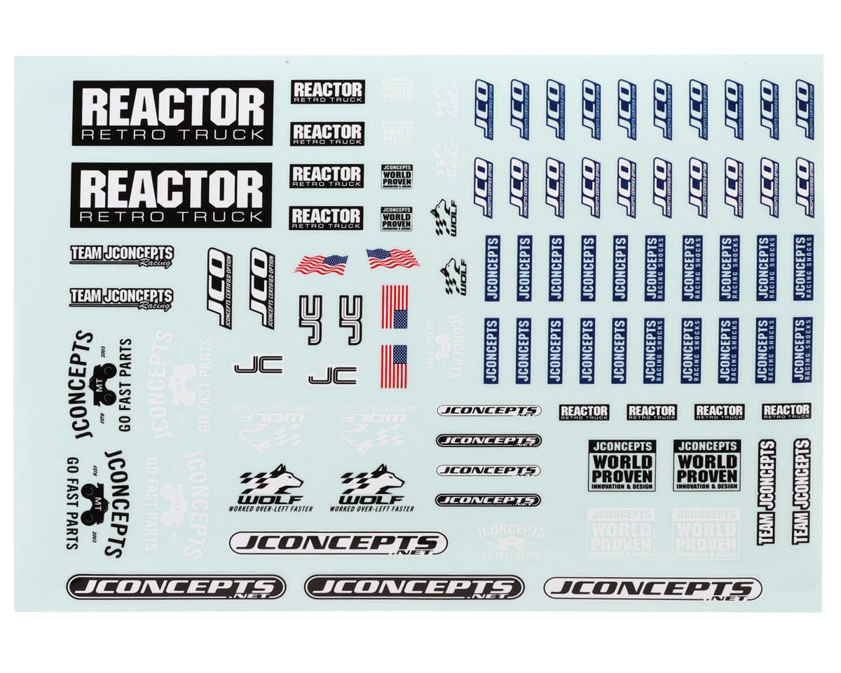 JConcepts Reactor Decal Sheet