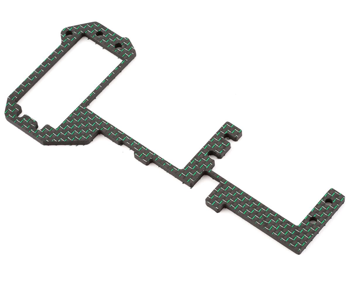 J&T Bearing Co. D819 "Silk Weave" Carbon Fiber Radio Tray Stiffener (Green)