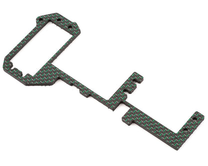 J&T Bearing Co. D819 "Silk Weave" Carbon Fiber Radio Tray Stiffener (Green)