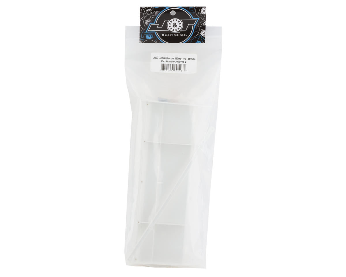 J&T Bearing Co. 1/8 Rear Downforce Wing (White)