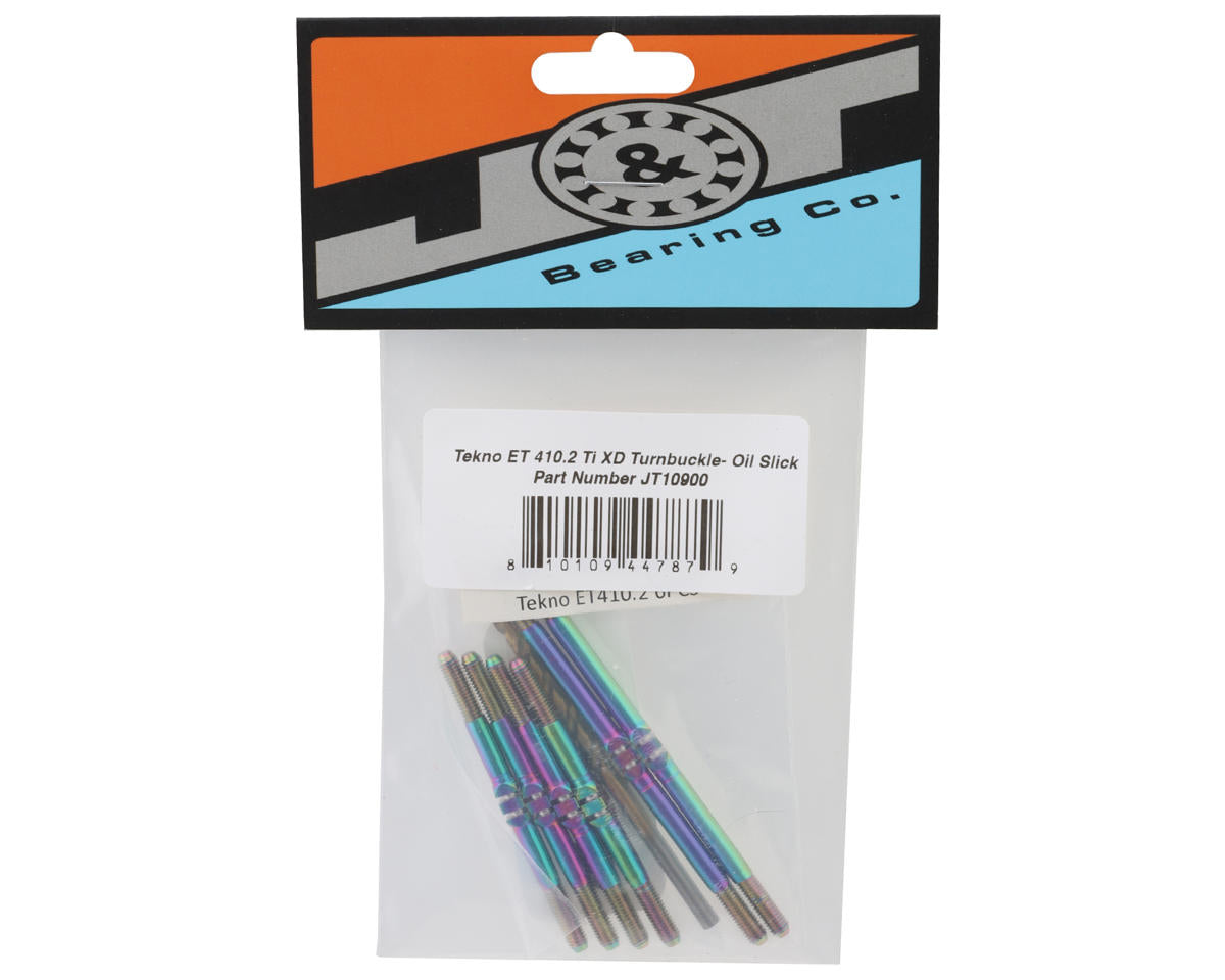 J&T Bearing Co. Tekno ET 410.2 Titanium "Milled'' XD Turnbuckles (Oil Slick)