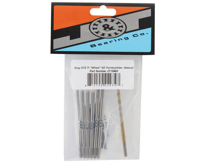 J&T Bearing Co. XRAY XT2 Titanium "Milled'' XD Turnbuckles (Natural)