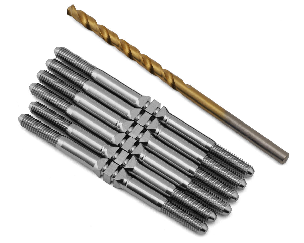 J&T Bearing Co. XRAY XB2 '23 Titanium "Milled'' XD Turnbuckles (Natural)