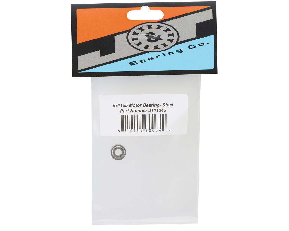 J&T Bearing Co. 5x11x5mm Metal Shielded Motor Ball Bearing (Steel)