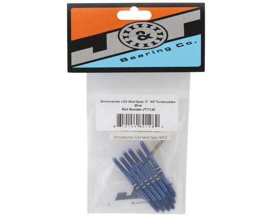 J&T Bearing Co. Schumacher LD3 Mod Spec Titanium "Milled'' XD Turnbuckles Set