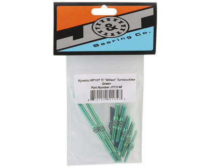 J&T Bearing Co. Kyosho MP10T Titanium "Milled'' XD Turnbuckles Set (Green)