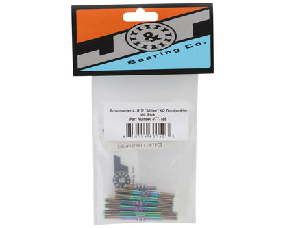J&T Bearing Co. Schumacher L1R Titanium "Milled'' XD Turnbuckles Set (Oil Slick)