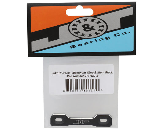 J&T Bearing Co. J&T Universal One Piece 1/8 Aluminum Wing Button (Black)