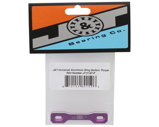J&T Bearing Co. J&T Universal One Piece 1/8 Aluminum Wing Button (Purple)