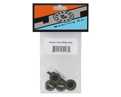J&T Bearing Co. Aluminum 17mm Serrated Wheel Nuts (Grey) (4)
