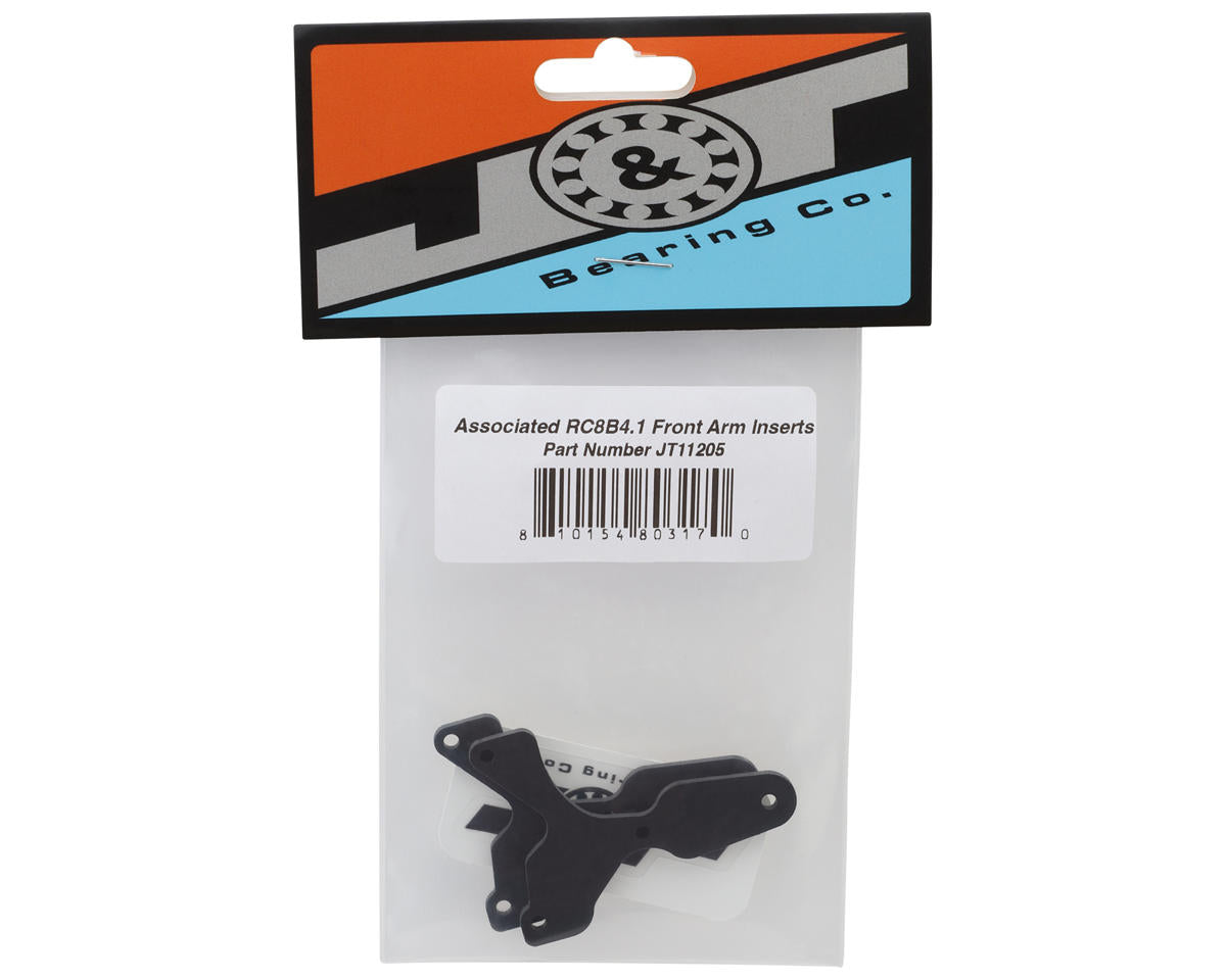 J&T Bearing Co. Associated RC8B4.1 Carbon Front Arm Inserts (2)