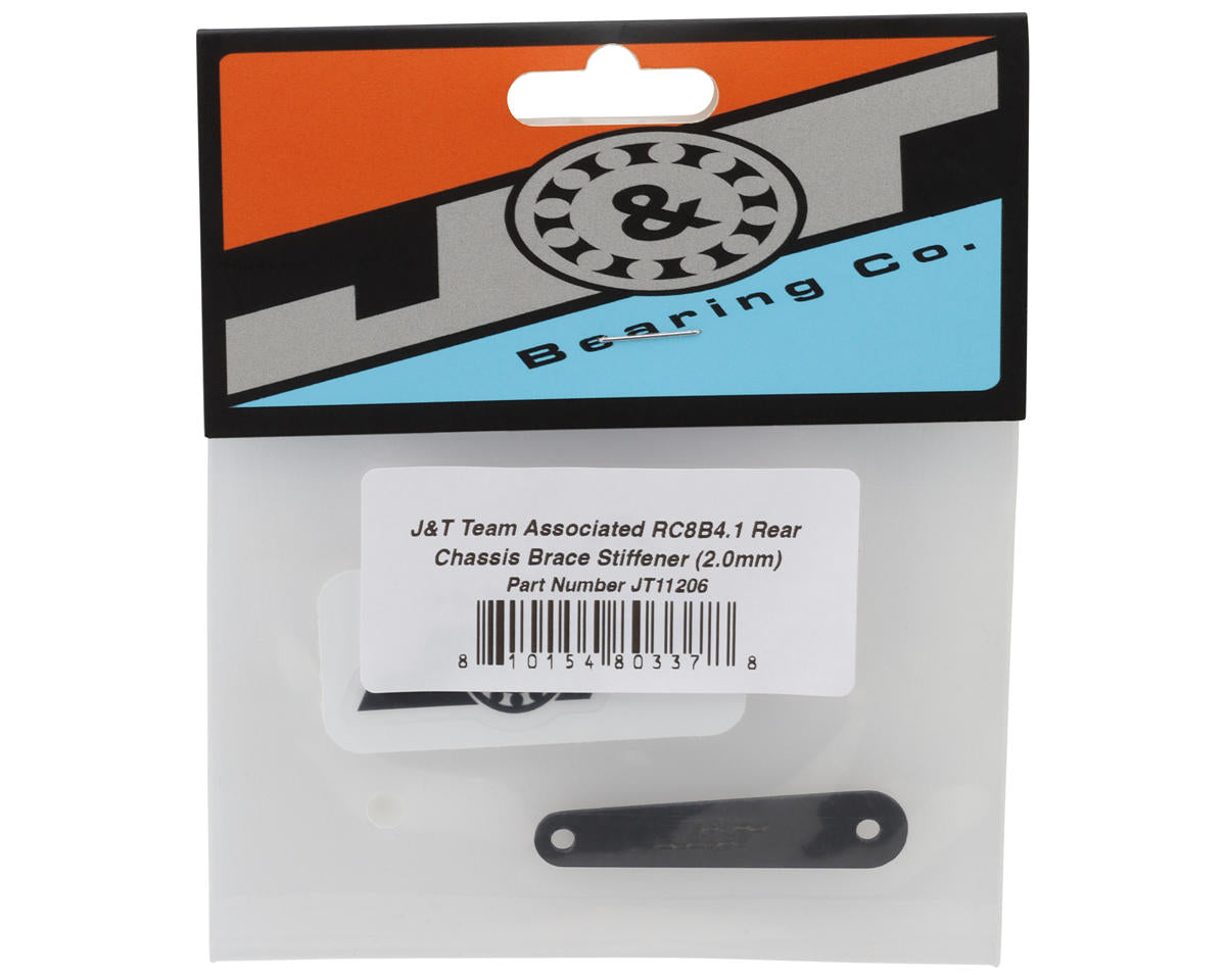 J&T Bearing Co. Team Associated RC8B4.1 Rear Chassis Brace Stiffener (2.0mm)