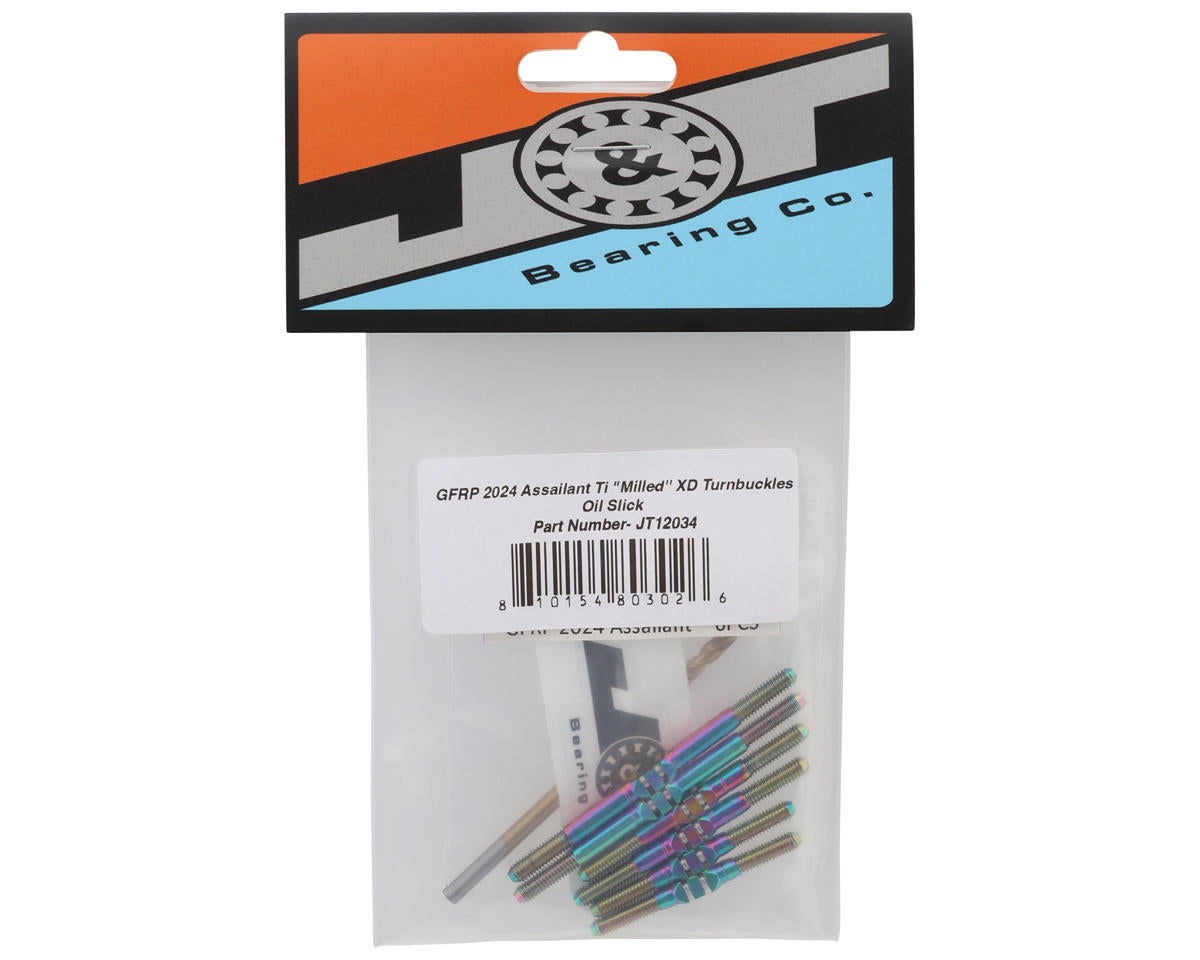 J&T Bearing Co. GFRP 2024 Assailant Titanium "Milled'' XD Turnbuckles