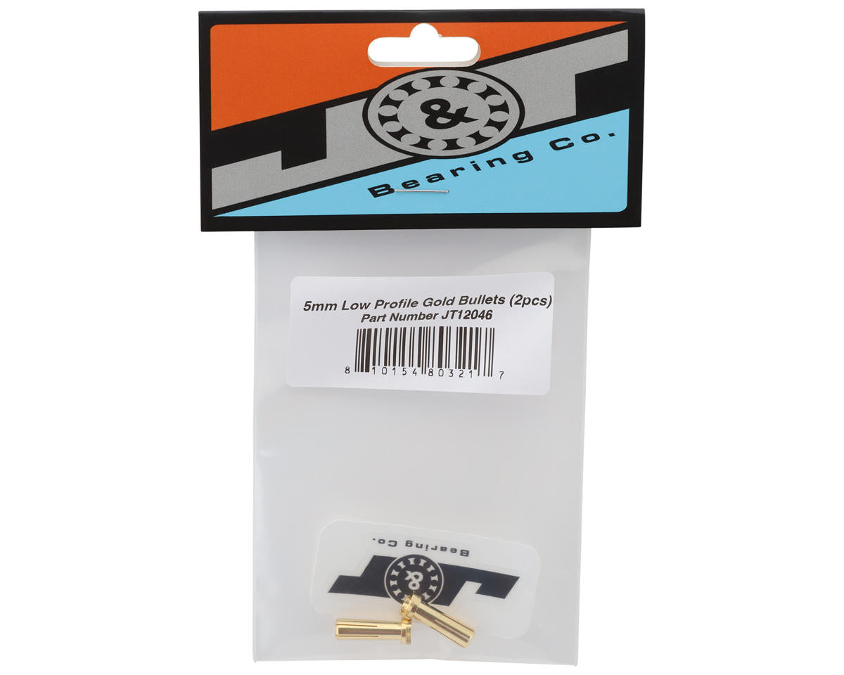 J&T Bearing Co. 5mm Low Profile Gold Bullets (2)