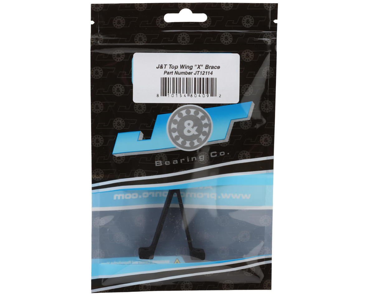 J&T Bearing Co. Sprint Car J&T Top Wing "X" Brace (Black)