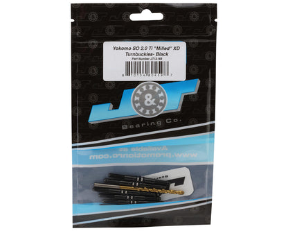 J&T Bearing Co. Yokomo SO 2.0 Titanium "Milled'' XD Turnbuckles Set (Black)